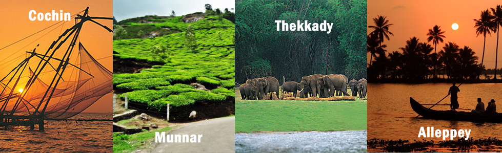 Cochin Munnar Thekkady Alleppey package