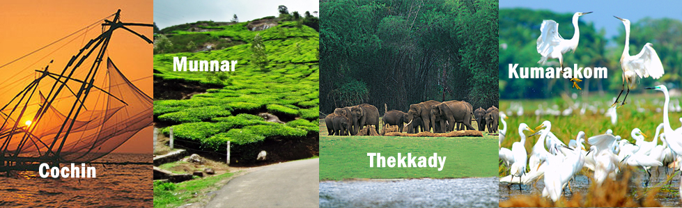 cochin munnar thekkady kumarakom packages